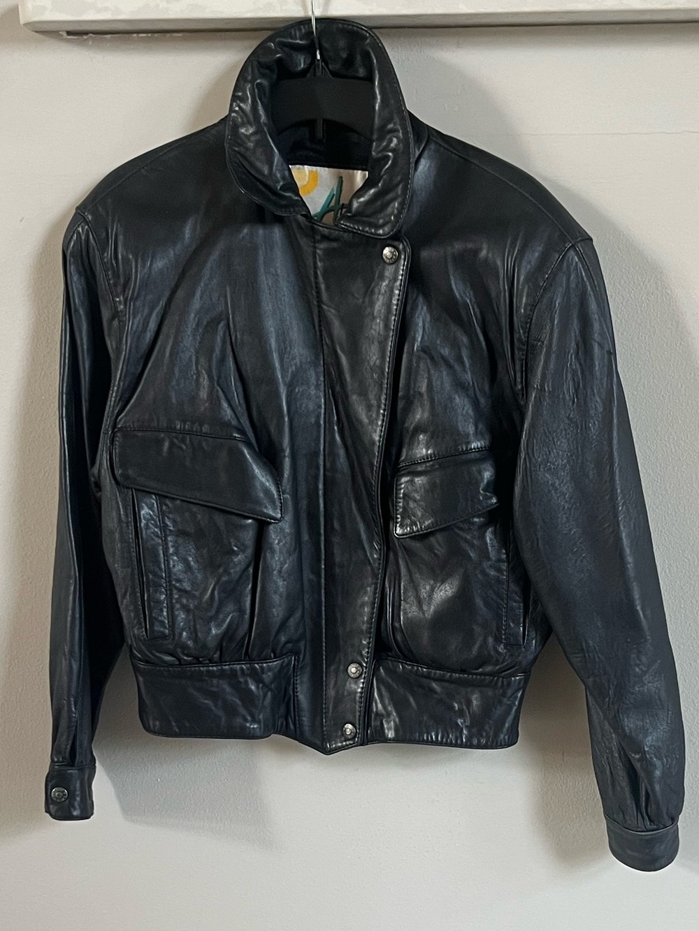 ❤️ Vintage Luis Alvear Crop Leather Moto Jacket SZ S